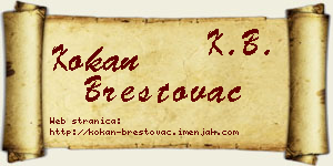 Kokan Brestovac vizit kartica